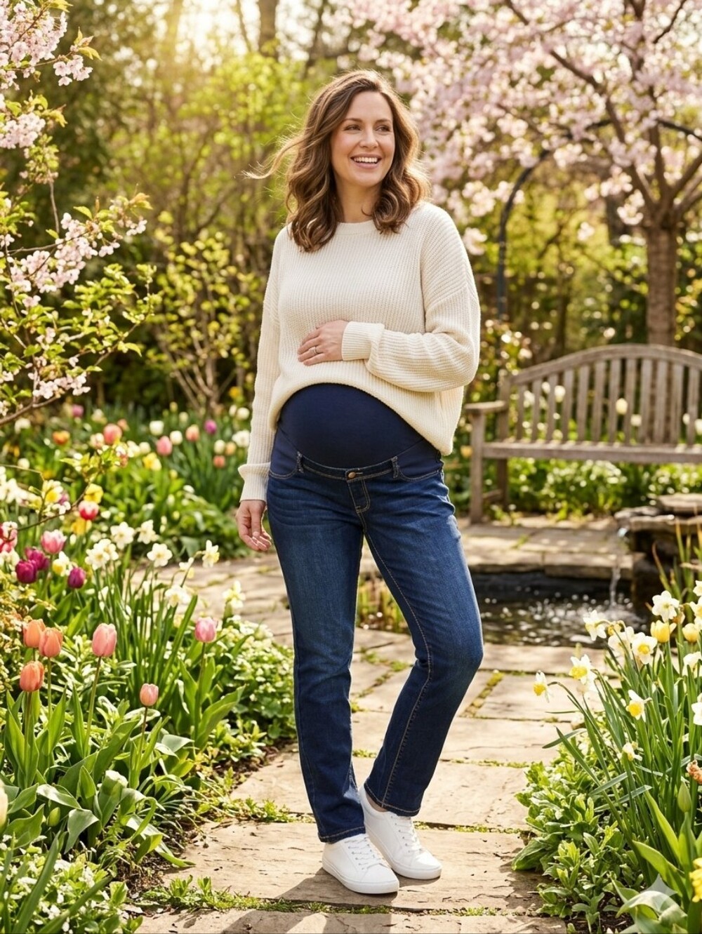 NWT JORDACHE Superbe Jeans de Maternité Extensible – Bleu Classique